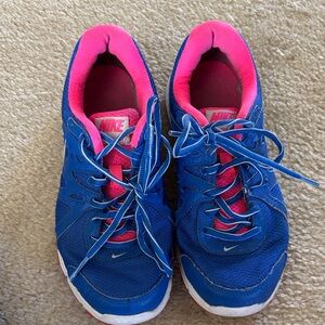 Nike Women's Vibrant Blue and Pink Sneakers